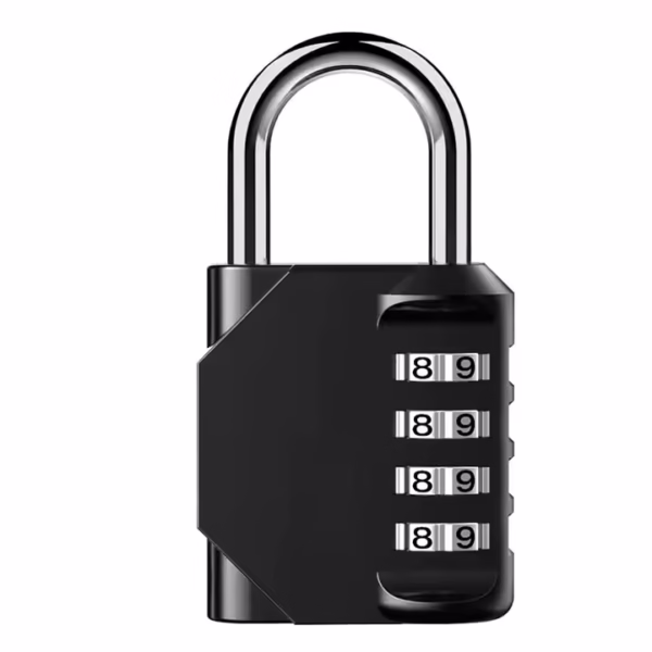 Digital Combination Padlock | 4-Digit Code | Gym & Luggage Lock | Secure & Durable | White | UK Best Travel & Gym Lock