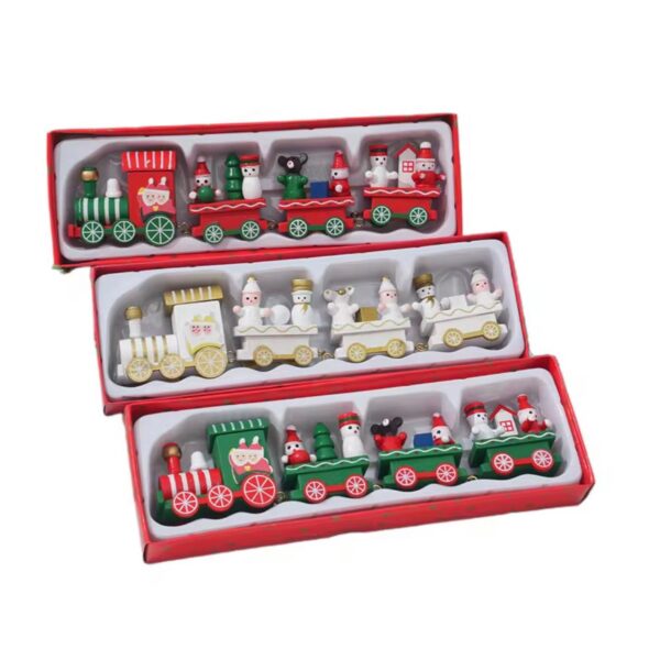 2025 Wooden Mini Christmas Train – Festive Holiday Table Decor & Gift Idea